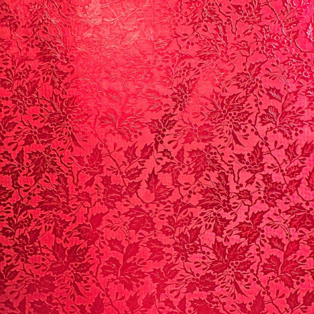 Wholesale Red Holly Foil Christmas Gift Wrap Paper.