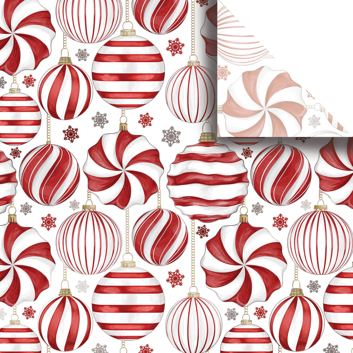 Wholesale Christmas Printed Tissue. Red & White Ornaments