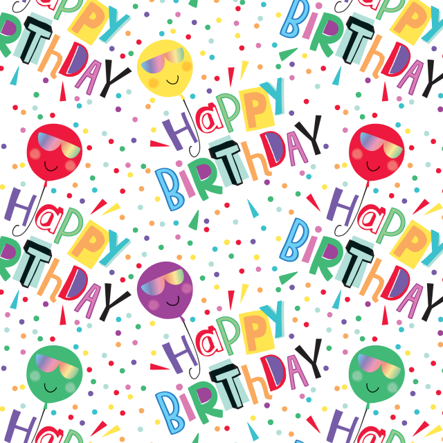 Wholesale Bulk Shady Happy Birthday Gift Wrap Paper By Sullivan Papers USA. Free Shipping USA.