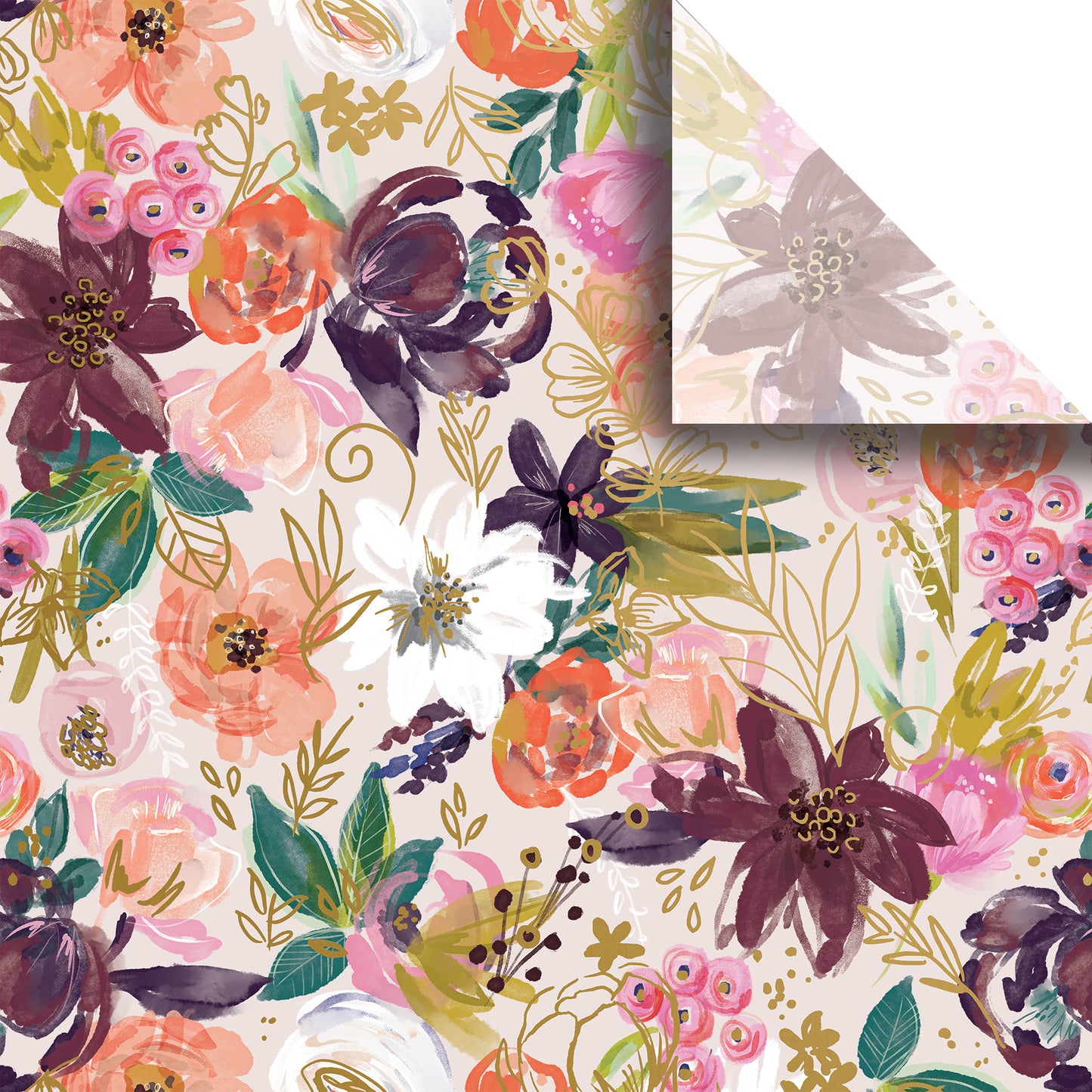 Twig & Twine Floral Premium Printed Tissue By Jillson Roberts USA.