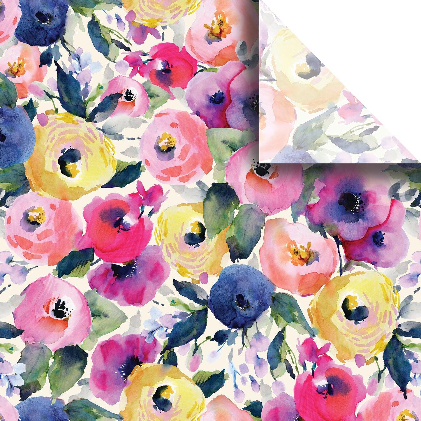 Watercolors Flowers Premium Printed Tissue By Jillson Roberts USA.