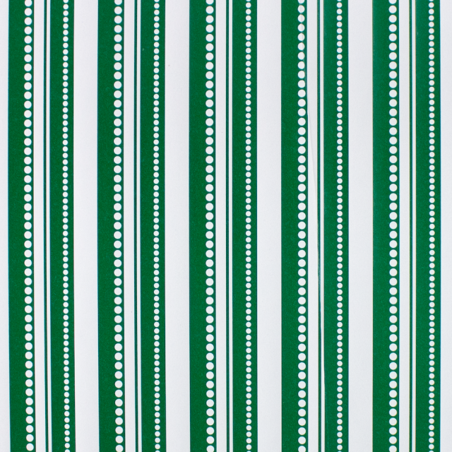 SPECIALLY PRICED GREEN HOLIDAY STRIPE GIFT WRAP VAL 09