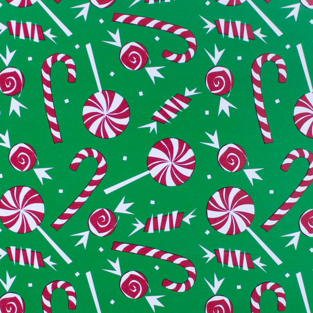 CANDY & CANES SPECIAL PRICED GIFT WRAP PAPERS VAL 116