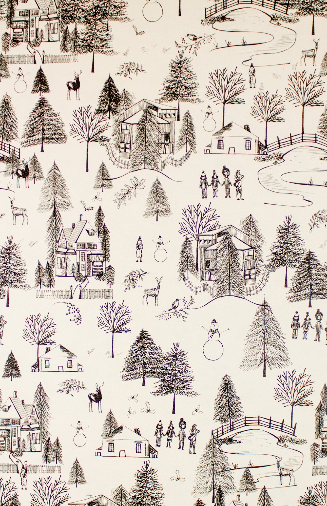 Wholesale Christmas Toile Gift Wrapping Paper