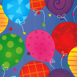 SULLIVAN BUDGET VALUE PACK GIFT WRAPPING PAPER " GEOMETRIC BALLOONS VAL 502