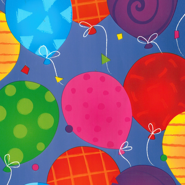 SULLIVAN BUDGET VALUE PACK GIFT WRAPPING PAPER " GEOMETRIC BALLOONS VAL 502