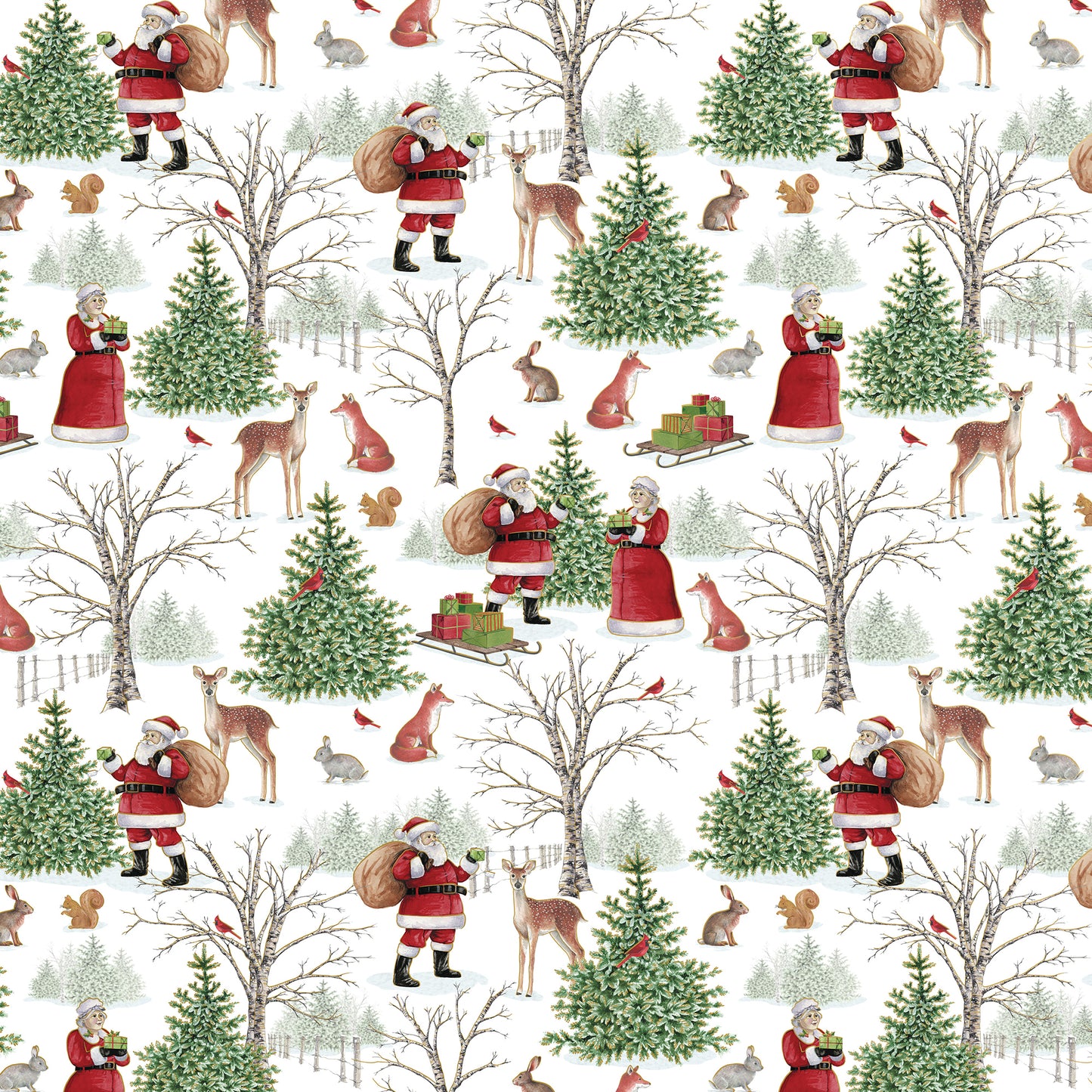 Wholesale Christmas Gift Wrap Paper  Mr & Mrs Claus/
