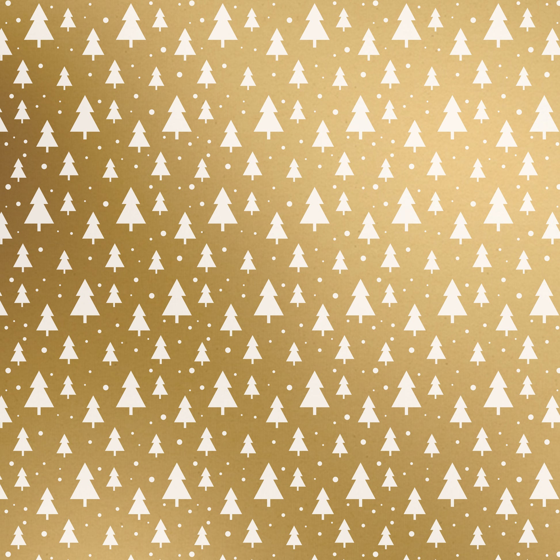 Modern Trees Gold Wholesale Christmas Gift Wrap Paper