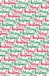 RED GREEN & WHITE SCROLLED CHRISTMAS GIFT WRAP PATTERN   GW 9428