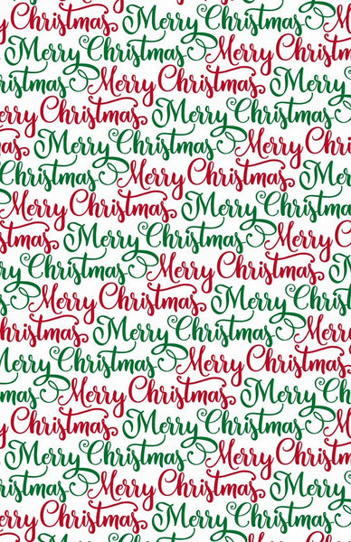 Red Green White Scrolled Christmas Gift Wrap