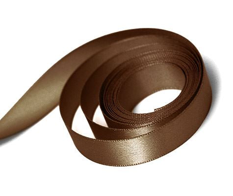 CHOCOLATE DOUBLE FACE SATIN RIBBON.
