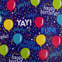 IT IS MY PARTY BALOONS GIFT WRAPPING PAPER BY SULLIVAN PAPERS USA GW 9435.