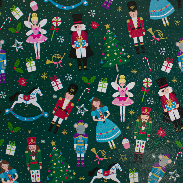 NUTTY HOLIDAY CHRISTMAS GIFT WRAPPING PAPER BY SULLIVAN PAPER USA GW 9449.