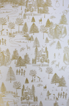 GOLD WINTERTOWN XMAS GIFT WRAPPING PAPER BY SULLIVAN USA  GW  9464
