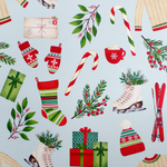 SIGNS OF WINTER CHRISTMAS GIFT WRAPPING PAPER BY SULLIVAN PAPERS GW 9476