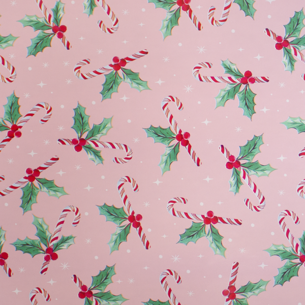 Candy Cane Delight Christmas Gift Wrap " Brand New " 2024   GW 9453