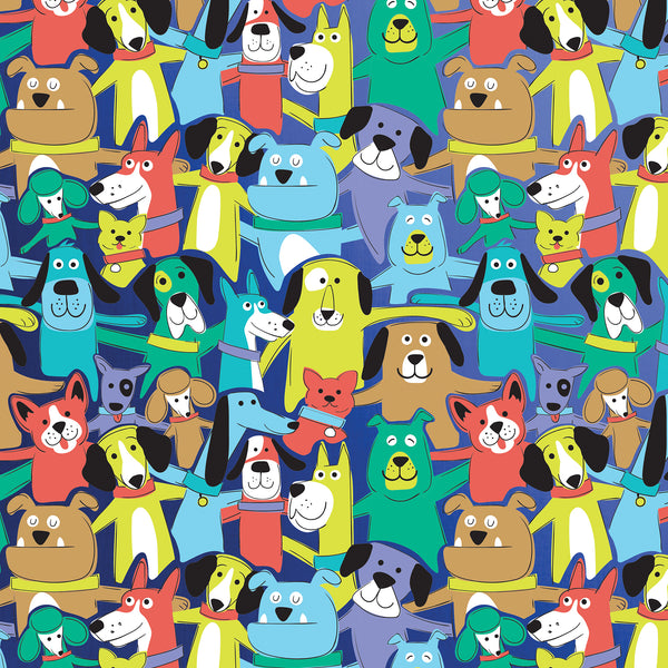 DOG BUDDIES CHILDRENS & BIRTHDAY GIFT WRAP  BY JILLSON ROBERTS USA