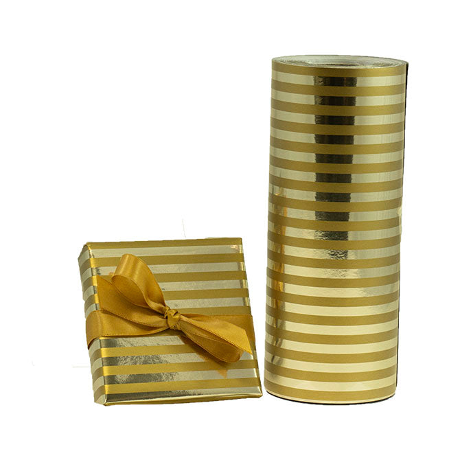 Gold & Stripe Premium Jewelers Roll Gift Wrap