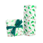 DESIGNER JEWELERS ROLL GIFT WRAP " HOLLY FROST "   JR-HOLLY   METALIZED