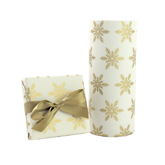 Gilded Snowflake Designer Jewelers Roll Wrap