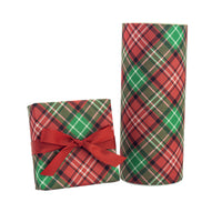 UNIQUE RED GREEN PLAID JEWELERS ROLL GIFT WRAP
