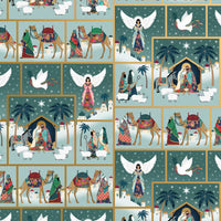 JILLSON ROBERTS NATIVITY GIFT WRAP   XB 547