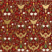 HOLIDAY DAMASK CHRISTMAS GIFT WRAP BY JILLSON ROBERTS USA  XB 844.