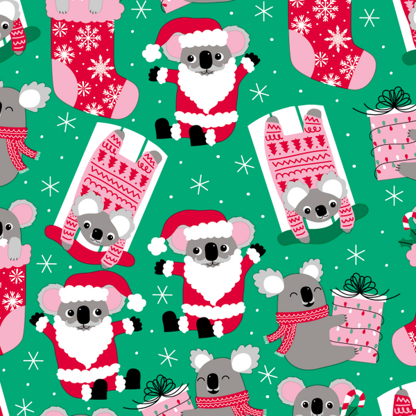 SULLIVAN'S SANTA MOUSE IN STOCKING CHRISTMAS GIFT WRAP ROLLS GW 9482