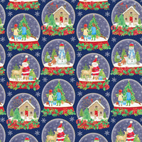 SNOW GLOBES CHRISTMAS GIFT WRAP BY JILLSON ROBERTS USA   XB 827.