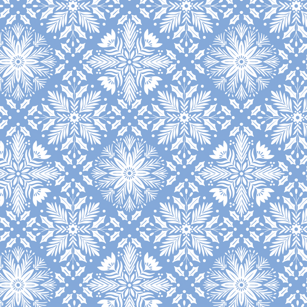 SULLIVAN BLUE SNOWFLAKES XMAS GIFT WRAPPING PAPER  GW 9558