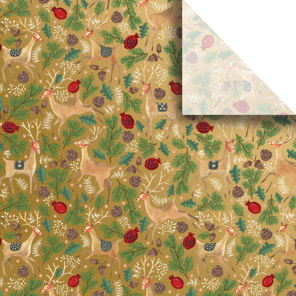Wholesale Bulk Christmas Printed Tissue  Reindeer Tapestry.