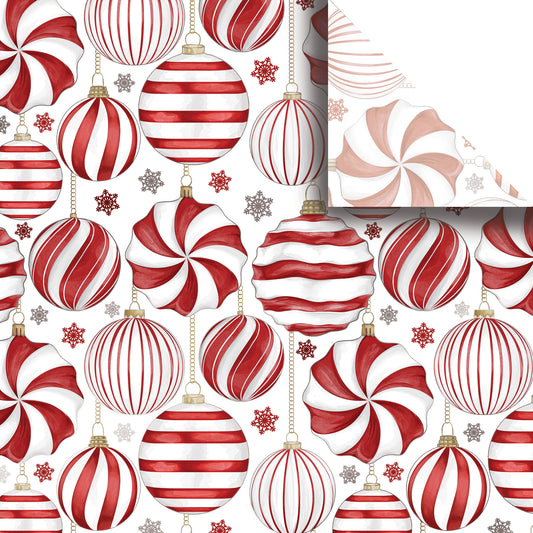 Wholesale Christmas Printed Tissue. Red & White Ornaments