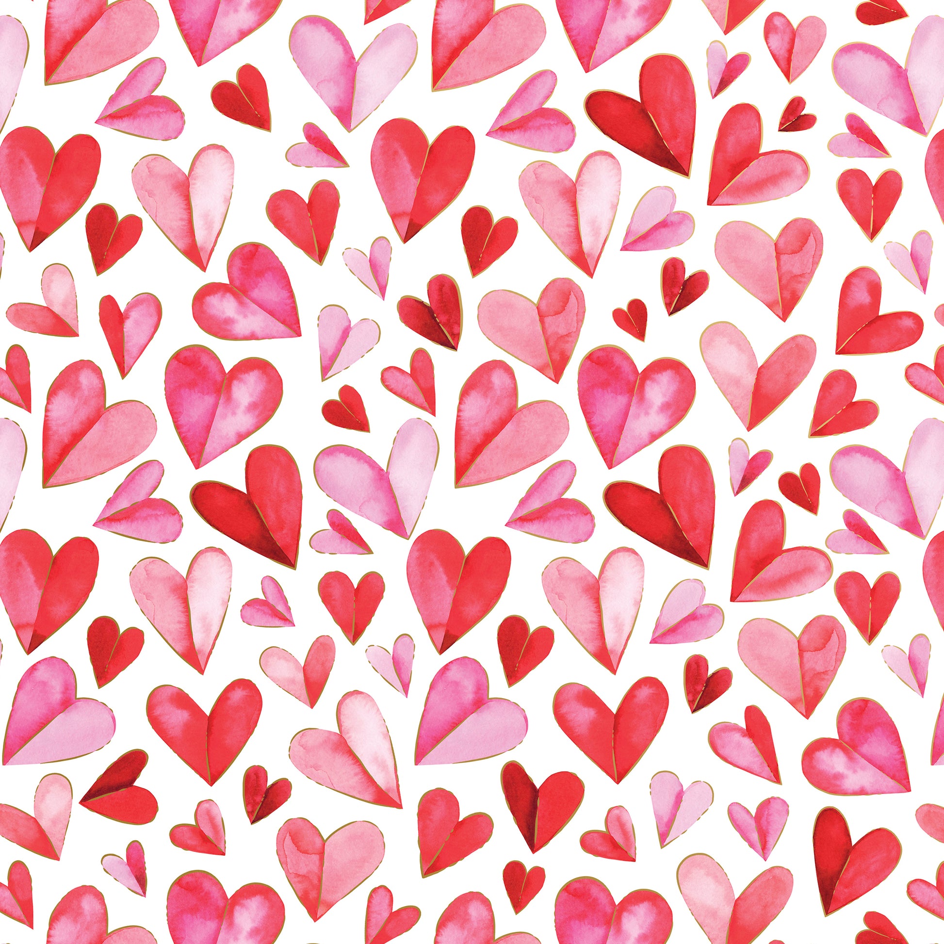 Wholesale Valentine Folded Hearts Gift Wrapping Paper Rolls By Jillson Roberts.