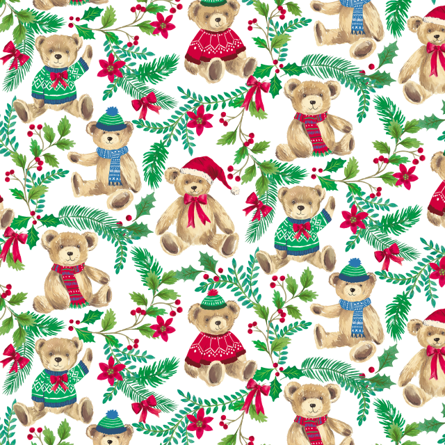 Wholesale Christmas Polar Bears Gift Wrap Paper Rolls By Sullivan Design Works USA FREE Shipping.