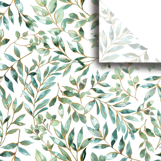 Elegant Leaves Premium Printed Tissue By Jillson Roberts USA.
