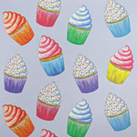 BAY CUPCAKES GIFT WRAPPING PAPERS BY SULLIVAN USA  GW9434