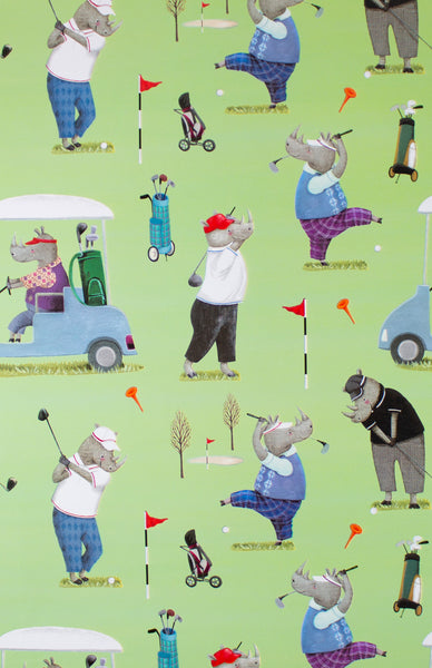 GOLF OUTING DAY MEN'S GIFT WRAPPING PAPER BY SULLIVAN PAPERS USA GW 9377