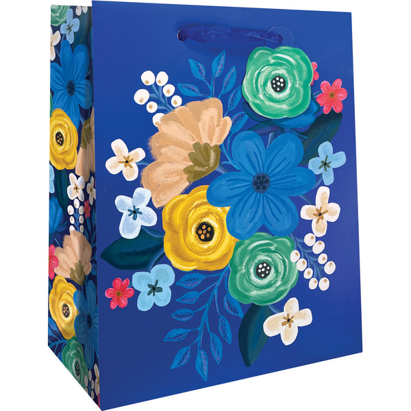 Delight Blue Floral Tote Shopper By Jillson Roberts USA.