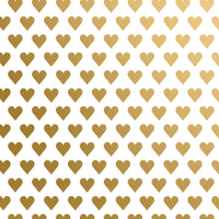 GOLDEN HEARTS VALENTINE GIFT WRAP  USA  B 168.