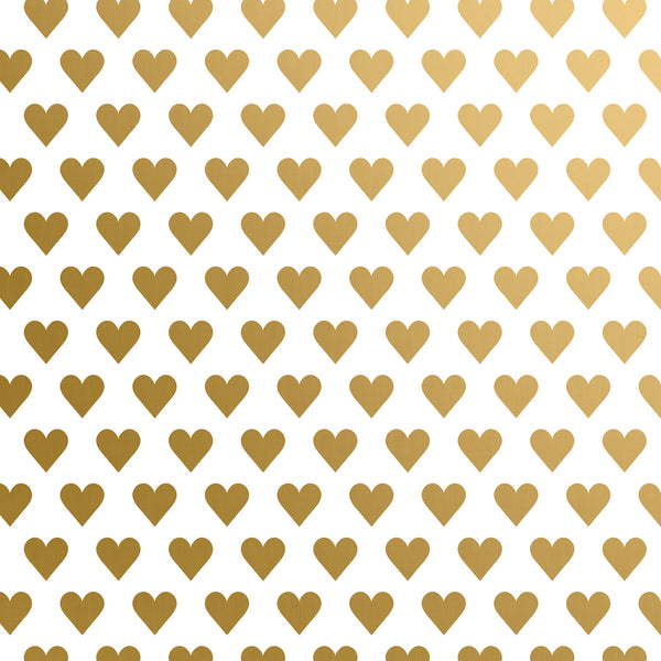 GOLDEN HEARTS VALENTINE GIFT WRAP  USA  B 168.