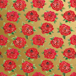 RED ROSES WITH METALLIC GOLD BASE & HIGHLIGHTS   USA  B 462