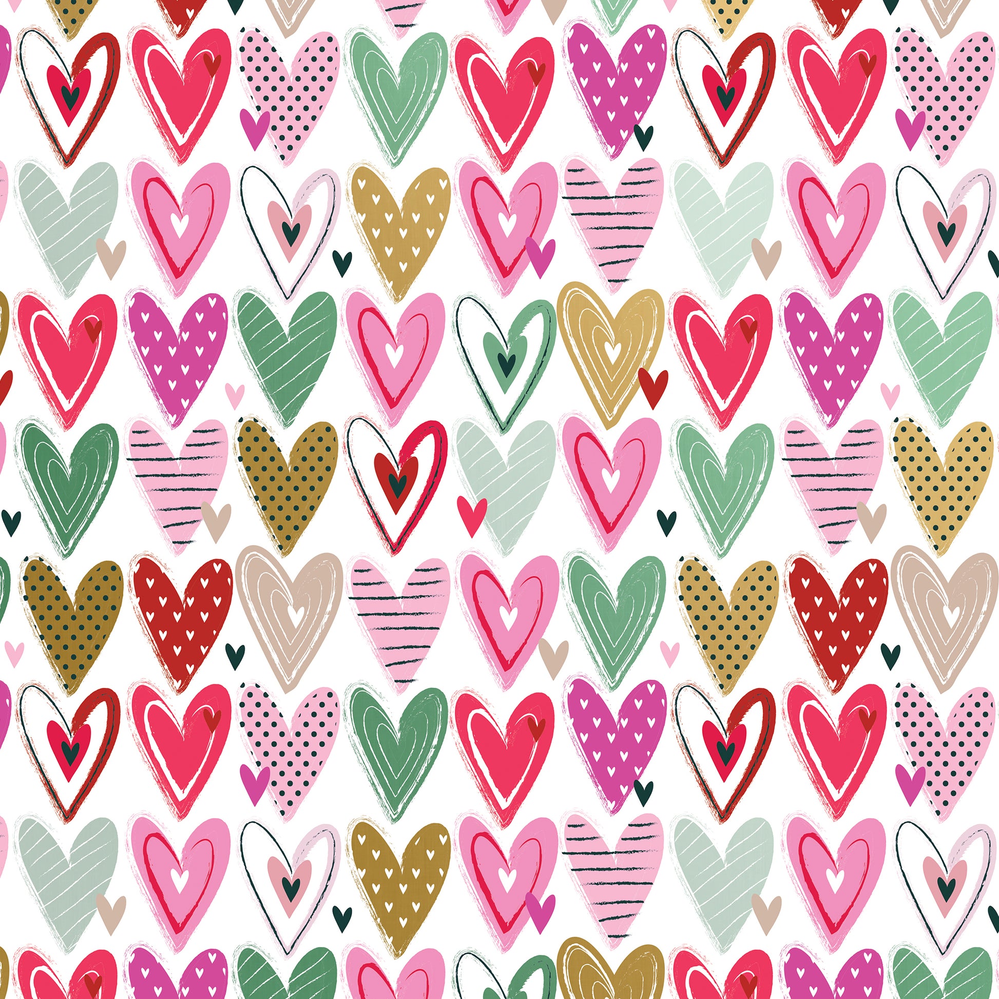 Jillson Roberts Pretty Hearts Gift Wrap