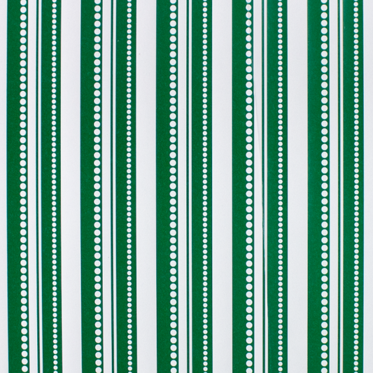 SPECIALLY PRICED GREEN HOLIDAY STRIPE GIFT WRAP  VAL 09