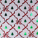 BOW LATTICE CHRISTMAS WRAP METALIZED  GW 9505