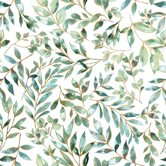 Elegant Leaves Gift Wrapping Paper By Jillson Roberts USA.