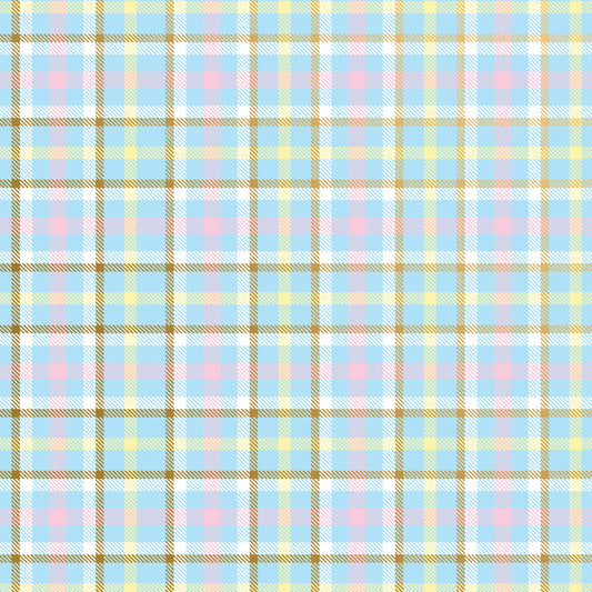 Elegant Baby Plaid Gift Wrapping Paper By Jillson Roberts USA.