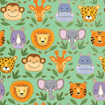 Jungle Animals Baby Gift Wrap By Jillson Roberts USA.