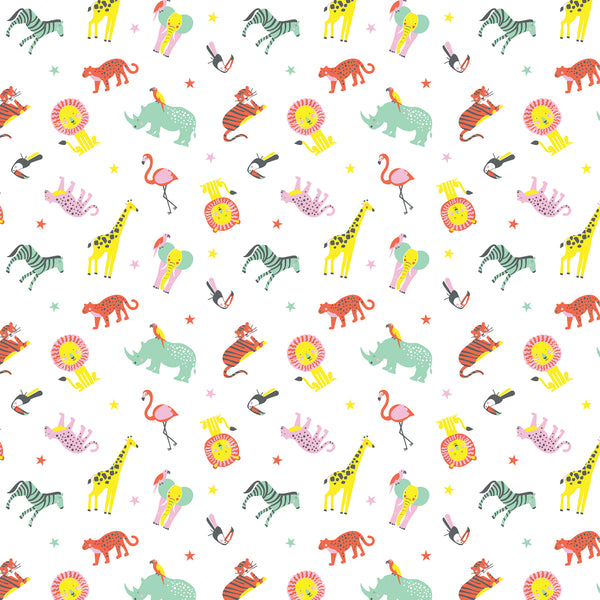 Little Animals Baby Gift Wrapping Papers By Jillson Roberts USA.