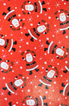 Two Sided Santa Red Christmas Gift Wrapping Paper USA