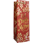 Eat Drink Merry Christmas Wine Bottle Bag